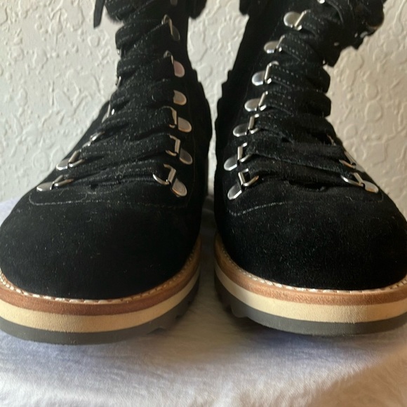 Kate Spade: Maira Black Suede Ankle Hiking Boots- side zip- 8.5 marks - Picture 13 of 16